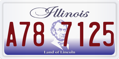 IL license plate A787125