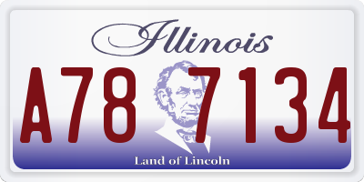 IL license plate A787134