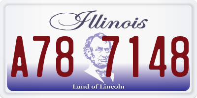 IL license plate A787148