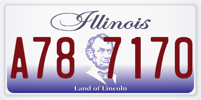 IL license plate A787170