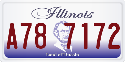 IL license plate A787172