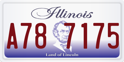 IL license plate A787175