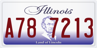 IL license plate A787213