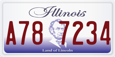 IL license plate A787234