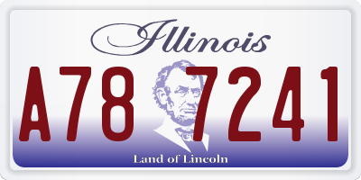 IL license plate A787241