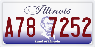 IL license plate A787252
