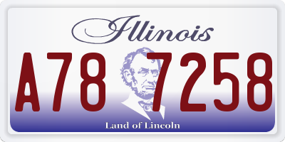 IL license plate A787258