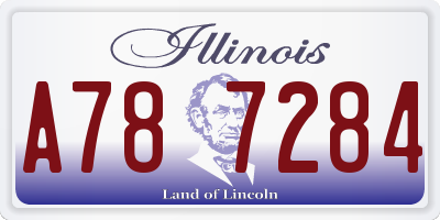 IL license plate A787284
