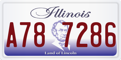 IL license plate A787286