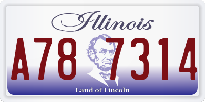 IL license plate A787314