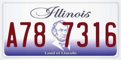 IL license plate A787316