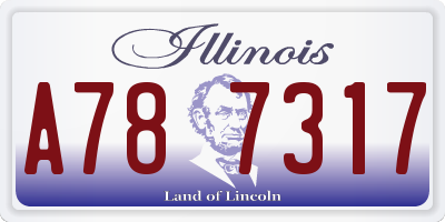IL license plate A787317