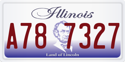 IL license plate A787327
