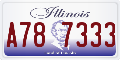 IL license plate A787333