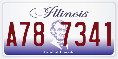 IL license plate A787341