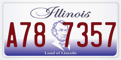 IL license plate A787357