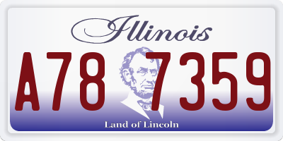 IL license plate A787359