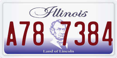 IL license plate A787384