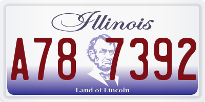 IL license plate A787392