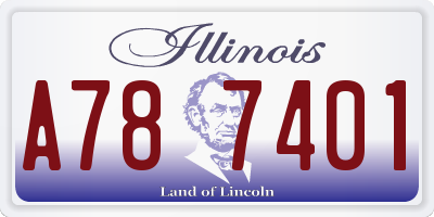 IL license plate A787401