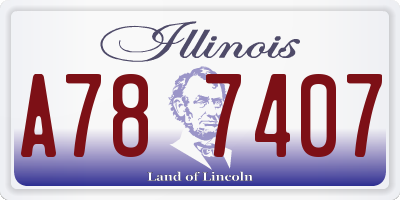 IL license plate A787407