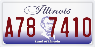 IL license plate A787410