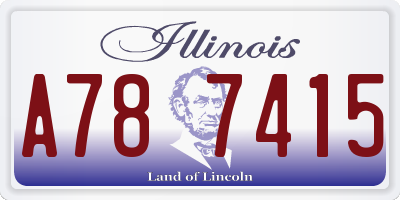 IL license plate A787415