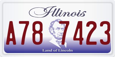IL license plate A787423