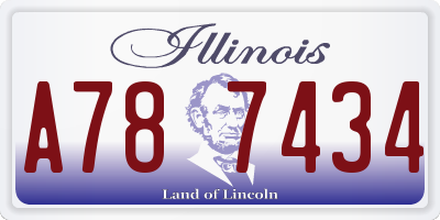 IL license plate A787434