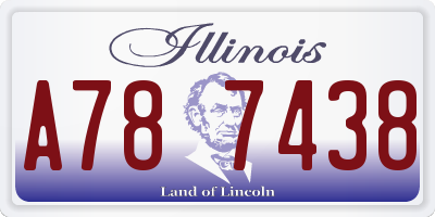 IL license plate A787438