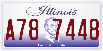IL license plate A787448