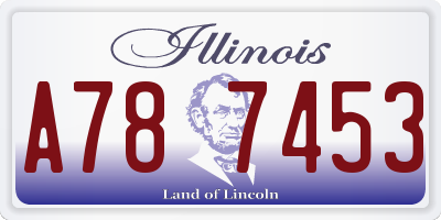 IL license plate A787453