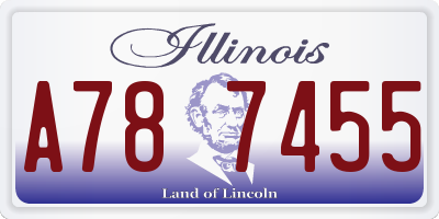IL license plate A787455
