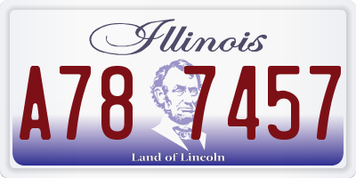 IL license plate A787457