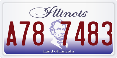IL license plate A787483