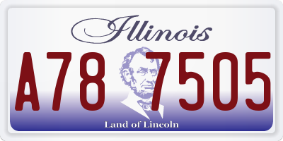 IL license plate A787505