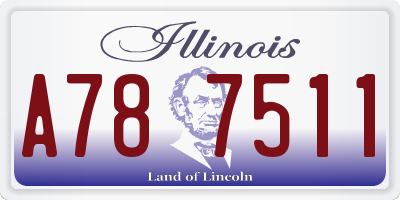 IL license plate A787511