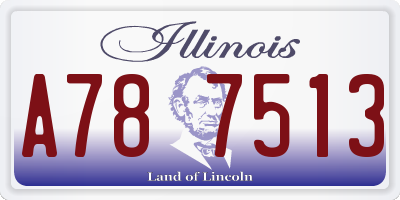 IL license plate A787513