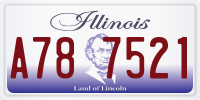 IL license plate A787521