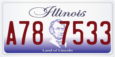 IL license plate A787533