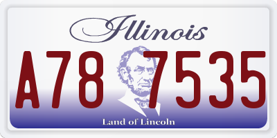 IL license plate A787535