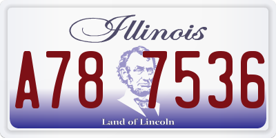 IL license plate A787536
