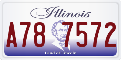 IL license plate A787572