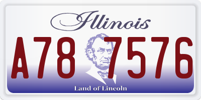 IL license plate A787576