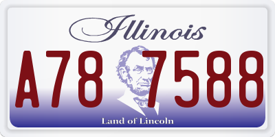 IL license plate A787588