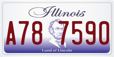 IL license plate A787590
