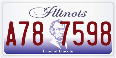 IL license plate A787598