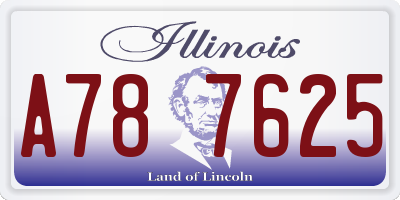 IL license plate A787625