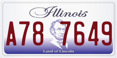 IL license plate A787649