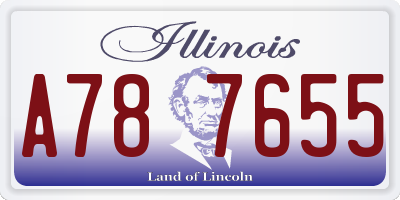 IL license plate A787655